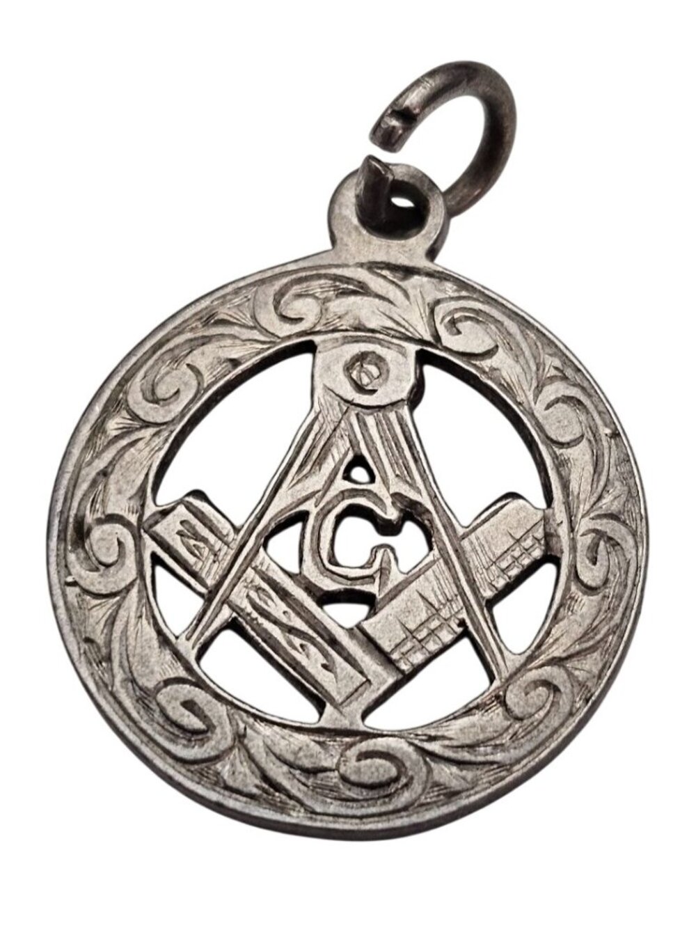 Sterling Vintage Freemason Pendant British H.A.L Hallmark Mason J815